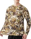FISHEAL Camo Hunting Shirts for Men - Long Sleeve Lightweight Camouflage Hunting Cloths for Fishing