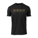 KUIU Valo Block Logo T-Shirt - Men's Lightweight Cotton-Poly Blend, Pre-Washed, Soft Crew Neck Tee – Charcoal