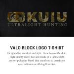 KUIU Valo Block Logo T-Shirt - Men's Lightweight Cotton-Poly Blend, Pre-Washed, Soft Crew Neck Tee – Charcoal
