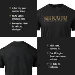 KUIU Valo Block Logo T-Shirt - Men's Lightweight Cotton-Poly Blend, Pre-Washed, Soft Crew Neck Tee – Charcoal