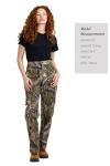 Realtree Women’s Camo Hunting Cargo Pants - Lightweight Cotton 6 Pockets Mid-Rise Slim Fit