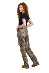 Realtree Women’s Camo Hunting Cargo Pants - Lightweight Cotton 6 Pockets Mid-Rise Slim Fit