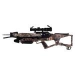 Excalibur Hybrid X Accurate High-Output CeaseFire Archery Hunting Crossbow - Overwatch Scope w/Rings, 4 Arrows with 100Gr & 150Gr Field Points, Rebolt Quiver Included | with Case
