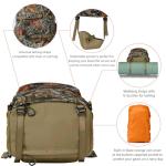 BASSDASH Hunting Backpack with Detachable Sub Bag & Bow Rifle Holder Rain Cover Water Resistant Camo Pack HP02
