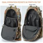 BASSDASH Hunting Backpack with Detachable Sub Bag & Bow Rifle Holder Rain Cover Water Resistant Camo Pack HP02