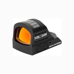 HOLOSUN HS407C X2 Red 2 MOA Dot Open Reflex Sight - Durable Shake-Awake Solar Failsafe Parallax-Free Aluminum Pistol Sight for Full-Sized Handguns