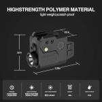 Solofish 800 Lumens Adjustable Pistol Light Laser Combo, Strobe Function Blue Laser and Tactical Light Fits for Full Size with Rail