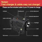 Solofish 800 Lumens Adjustable Pistol Light Laser Combo, Strobe Function Blue Laser and Tactical Light Fits for Full Size with Rail