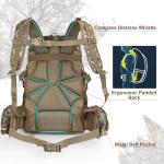 MoiShow Hunting Backpack, Outdoor Hunting Pack with Rifle Holder, Hunting Backpacks for Men, Hunting Bag with Waterproof Rain Cover