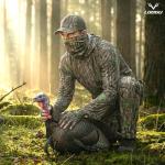 LOOGU Men's Hunting Camo Shirt Lightweight, Camouflage Shirts for Turkey Hunting Long Sleeve Shirt with Hood for Fishing Hiking Camping