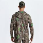 LOOGU Men's Hunting Camo Shirt Lightweight, Camouflage Shirts for Turkey Hunting Long Sleeve Shirt with Hood for Fishing Hiking Camping