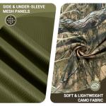 Hartena Women’s Camo Hunting Hoodie with Face Mask, UPF 50+ Lightweight Quick Dry Shirt for Turkey and Deer Hunts, MistyThicket, L