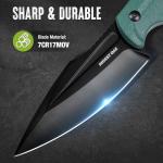 Mossy Oak Survival Hunting Knife with Sheath, 8.5-inch Full-tang Fixed Blade Knife, Outdoor Knives for Survival, Camping, Hiking (G10 Handle-Green)