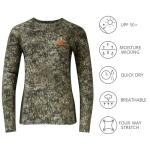 BASSDASH Women’s Camo Hunting Shirt Long Sleeve UPF 50+ Sun Protection Performance Tee Fishing Hiking