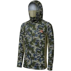 BASSDASH UPF 50+ Men’s Hunting Shirts with Mask Long Sleeve Camo Fishing Hoodie