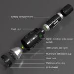 POVAST Picatinny Flashlight, LED Tactical Flashlight Rifle Rail Light with Pressure Switch, 3000 Lumens Waterproof Light, 5 Mode USB Rechargeable Flashlight for Hunting, Matte Black