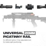 BALLISTA BAT Reverse T-Buttstock Draw Compound Crossbow for Hunting, Fishing and Target - Fast 340 fps, Powerful 150 lbs, Lightweight 4 lbs