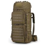 Mardingtop 75L Molle Hiking Internal Frame Backpacks with Rain Cover for Camping,Backpacking,Travelling(Khaki)