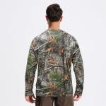 LOOGU Men's Camo Shirt Lightweight Turkey Hunting Shirt Camouflage Shirts for Men Long Sleeve Shirt