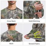 LOOGU Men's Camo Shirt Lightweight Turkey Hunting Shirt Camouflage Shirts for Men Long Sleeve Shirt