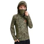 BASSDASH Youth UPF 50+ Camo Hunting Hoodie Shirt with Neck Gaiter Quick Dry Long Sleeve Hooded Tee for Fishing Hiking FS02Y