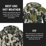 KUIU Gila LS Hoodie - Cooling Sun Protection Shirt for Hot Weather Hunting & Outdoor Activities, UPF 50+, Quick-Dry, Odor Resistant, Lightweight & Breathable Verde
