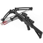 XtremepowerUS Outdoor Hunter Sniper Crossbow 165 Lbs 380 fps Hunting Quiver Rope Cocking 4x33 Scope 3X Carbon Arrows Set