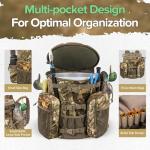BLISSWILL Hunting Bucket Backpack with Seat Suitable for 5-gallon Seat，Dove Hunting Accessories，Daypack for Rifle Bow Gun（Not including Bucket and Lid）