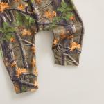 GOOCHEER Newborn Baby Boy Clothes Hunting Short Sleeve Romper Shirt Tops Pants Spring Summer Outfits Hat Set (Beige, 0-3 Months)