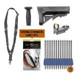 EK Archery Repeating Adder Crossbow 130 lb Cross Bow with 5 Shot auto-loading Magazine Includes 15 Carbon Arrows Bolts. Urban Preppers, Bushcraft, Home Defense, Target Shooters, Small Game Bow Hunting