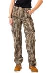 Realtree Women’s Camo Hunting Cargo Pants - Lightweight Cotton 6 Pockets Mid-Rise Slim Fit