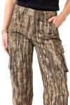Realtree Women’s Camo Hunting Cargo Pants - Lightweight Cotton 6 Pockets Mid-Rise Slim Fit