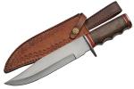 SZCO Full Tang Hunting Knife 12 Inch - Camping Knifes with Stainless Steel Blade, Wood Handle & Sheath - Camping Knife for Hiking, Camping & Outdoor for Men