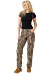 Realtree Women’s Camo Hunting Cargo Pants - Lightweight Cotton 6 Pockets Mid-Rise Slim Fit
