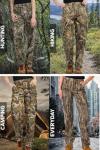 Realtree Women’s Camo Hunting Cargo Pants - Lightweight Cotton 6 Pockets Mid-Rise Slim Fit