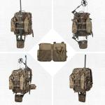 BLISSWILL Upgraded Hunting Backpack,With Padded Weapon Compartment for Bow Rifle，For Deer and Elk Hunting，Hunting bag with Rain Cover(Rock Bark)