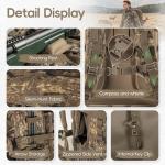 BLISSWILL Upgraded Hunting Backpack,With Padded Weapon Compartment for Bow Rifle，For Deer and Elk Hunting，Hunting bag with Rain Cover(Rock Bark)