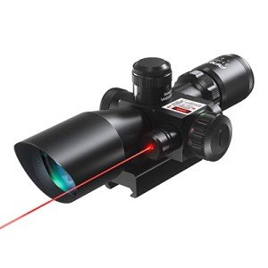 Pinty 2.5-10x40 Tactical Rifle Scope with Laser