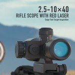 Pinty 2.5-10x40 Tactical Rifle Scope with Laser