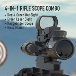 Pinty 4-in-1 Rifle Scope with Laser & Dot