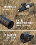 Pinty 4-in-1 Rifle Scope with Laser & Dot