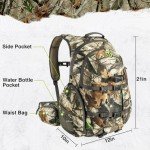 TIDEWE Waterproof Camo Hunting Backpack with Rain Cover