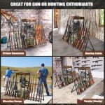 Heavy Duty Rifle Rack with Tactical Gear Storage