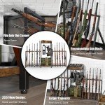 Heavy Duty Rifle Rack with Tactical Gear Storage
