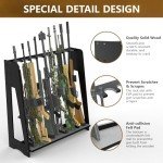 Wooden Free Standing Gun Rack for 9 Rifles