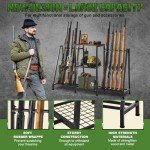 Adjustable Rifle Rack for 10 Long Guns
