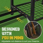 Adjustable Rifle Rack for 10 Long Guns