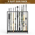 Wooden Free Standing Gun Rack for 9 Rifles