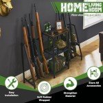 Adjustable Rifle Rack for 10 Long Guns