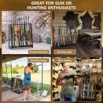 Wooden Free Standing Gun Rack for 9 Rifles